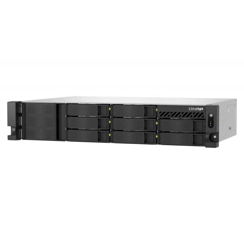 QNAP TS-855EU-RP NAS stelažinis (2U) Intel Atom® C5125 8 GB DDR4 0 TB QuTS hero juodos spalvos