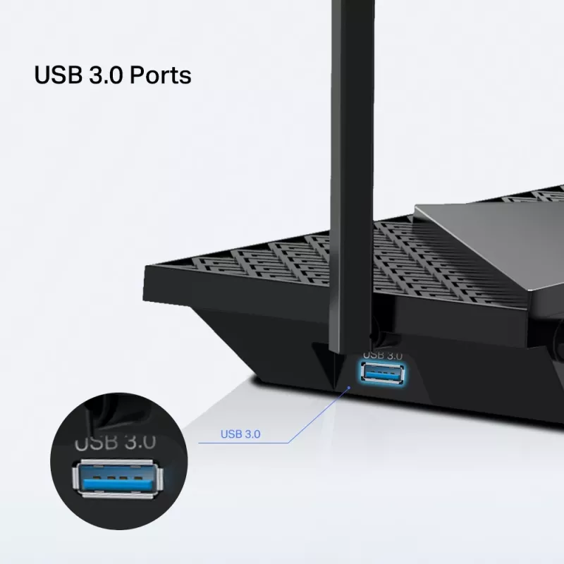 TP-Link Archer AX5400 belaidis maršrutizatorius, Wi-Fi 6, dviejų juostų (2,4 GHz / 5 GHz), Ethernet LAN, juodas, stalinis/sieninis