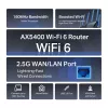 TP-Link Archer AX5400 belaidis maršrutizatorius, Wi-Fi 6, dviejų juostų (2,4 GHz / 5 GHz), Ethernet LAN, juodas, stalinis/sieninis