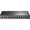 TP-Link 8 prievadų 10/100Mbps + 3 prievadų Gigabit stalinis jungiklis su 8 prievadų PoE+