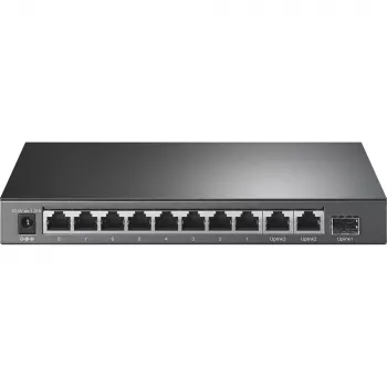 TP-Link 8 prievadų 10/100Mbps + 3 prievadų Gigabit stalinis jungiklis su 8 prievadų PoE+