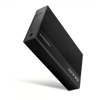 AXAGON EE35-GTR USB-C 5Gbps - SATA 6G, 3.5 colio briaunota dėžutė JUODA - USB Type C išorinis HDD korpusas 3.5 colio