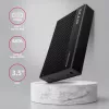 AXAGON EE35-GTR USB-C 5Gbps - SATA 6G, 3.5 colio briaunota dėžutė JUODA - USB Type C išorinis HDD korpusas 3.5 colio