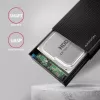 AXAGON EE35-GTR USB-C 5Gbps - SATA 6G, 3.5 colio briaunota dėžutė JUODA - USB Type C išorinis HDD korpusas 3.5 colio