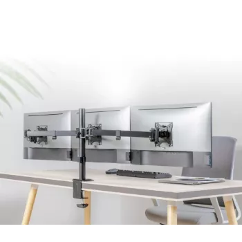 Stalinis monitoriaus laikiklis Gembird MA-D3-01, 1 ranka, VESA 75x75–100x100, iki 7 kg, 17–27 colių ekranams, juodas