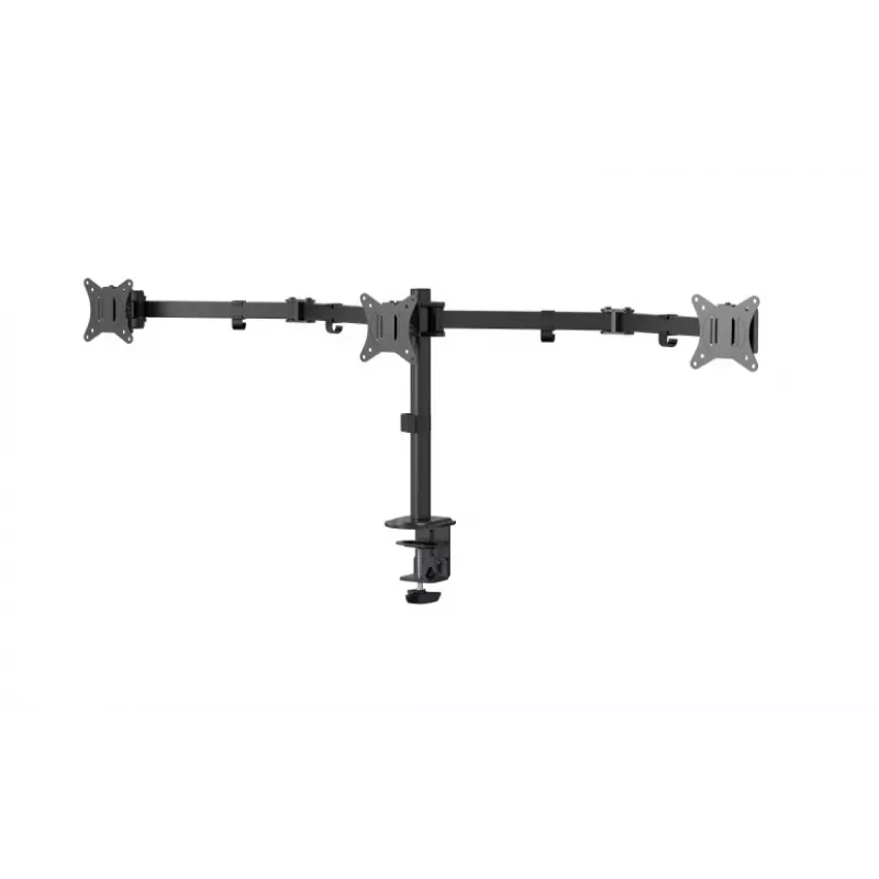 Stalinis monitoriaus laikiklis Gembird MA-D3-01, 1 ranka, VESA 75x75–100x100, iki 7 kg, 17–27 colių ekranams, juodas
