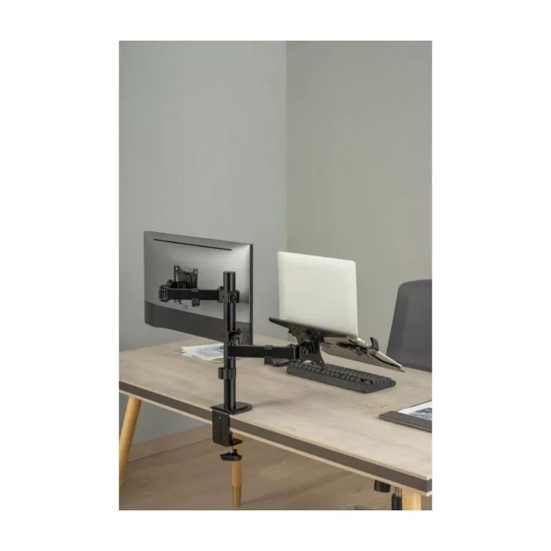 Laikiklis monitoriui Gembird MA-DA-03 iki 32 colių, dviejų rankų, VESA 75x75–100x100, juodas