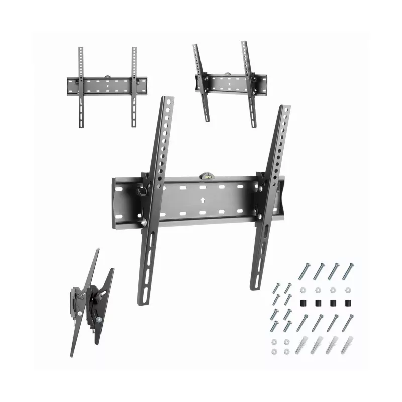 TV laikiklis Gembird WM-55T-02 32–55 col., pakreipimas -12°–12°, VESA 200x200–400x400, 40 kg, juodas