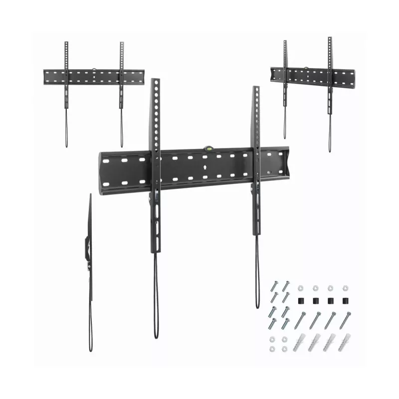 Gembird WM-70F-01 Juodas TV laikiklis 37–70 colių televizoriams, 40 kg, VESA 200x200–600x400, 2,5 cm nuo sienos