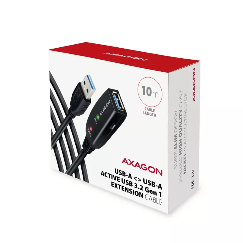 Aktyvus USB 3.2 Gen 1 ilginimo kabelis Axagon ADR-310 10 m