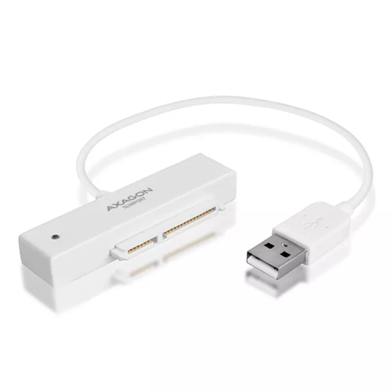 Axagon ADSA-1S USB 2.0 – 2,5 colio SATA HDD/SSD adapteris, baltas