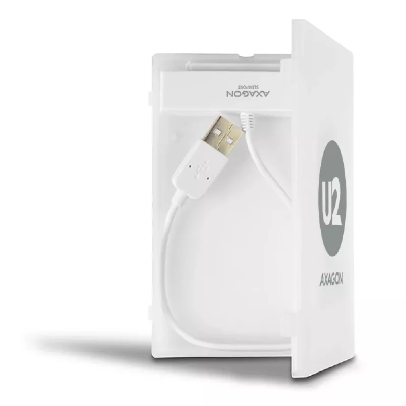 Axagon ADSA-1S USB 2.0 – 2,5 colio SATA HDD/SSD adapteris, baltas