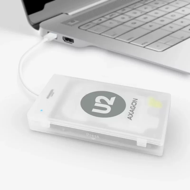 Axagon ADSA-1S USB 2.0 – 2,5 colio SATA HDD/SSD adapteris, baltas