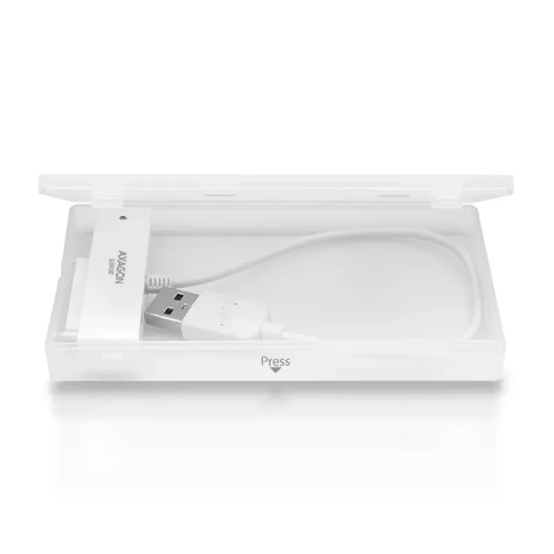 Axagon ADSA-1S USB 2.0 – 2,5 colio SATA HDD/SSD adapteris, baltas