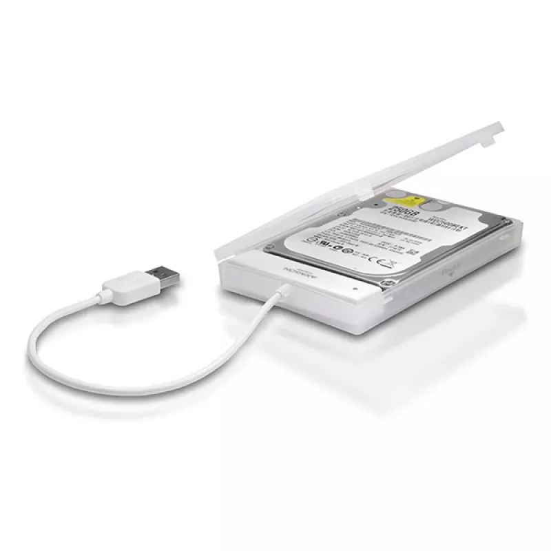 Axagon ADSA-1S USB 2.0 – 2,5 colio SATA HDD/SSD adapteris, baltas