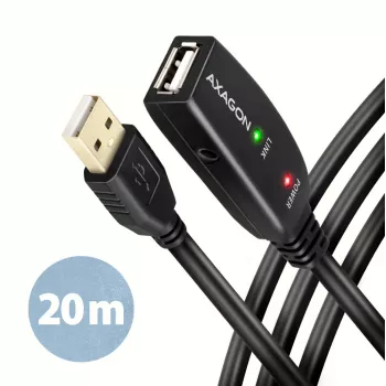 Aktyvus USB 2.0 ilginimo kabelis Axagon ADR-220 20 m (A-M -> A-F)