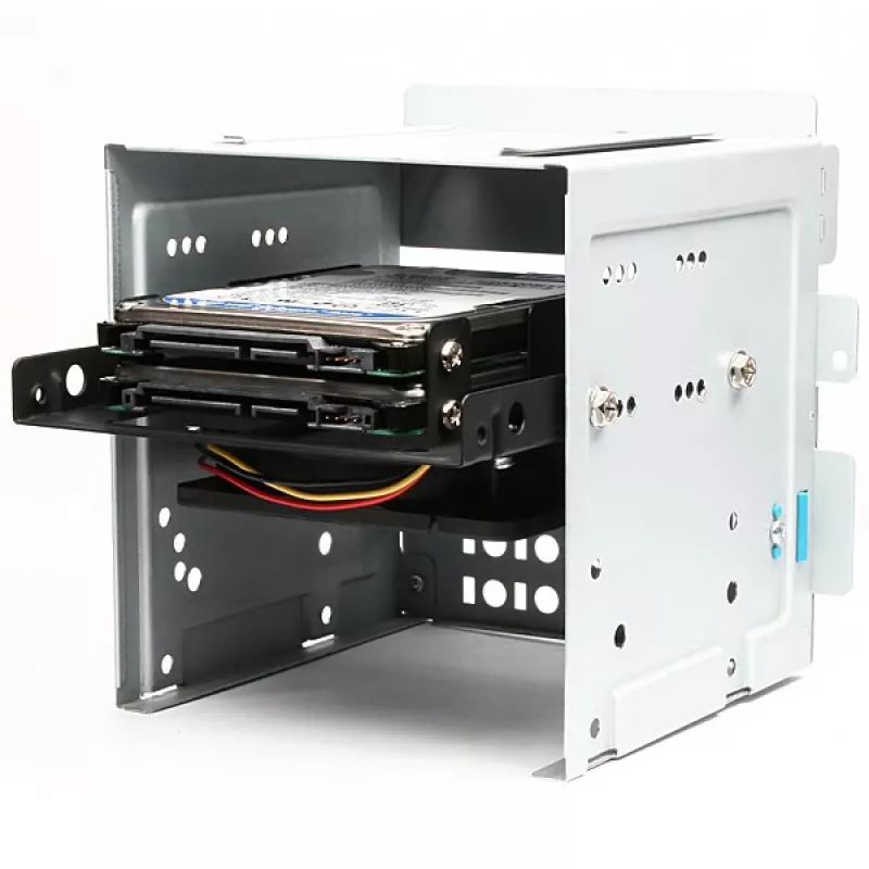 Axagon RHD-225 metalinis laikiklis 2x 2,5 colio HDD/SSD į 3,5 colio lizdą, su ventiliatoriaus tvirtinimu