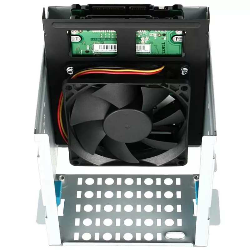 Axagon RHD-225 metalinis laikiklis 2x 2,5 colio HDD/SSD į 3,5 colio lizdą, su ventiliatoriaus tvirtinimu
