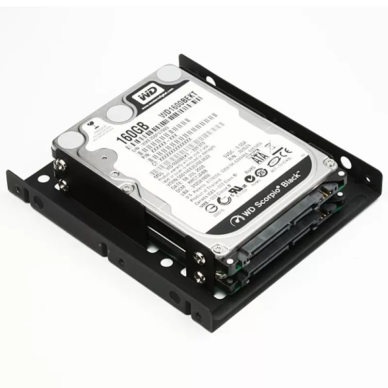 Axagon RHD-225 metalinis laikiklis 2x 2,5 colio HDD/SSD į 3,5 colio lizdą, su ventiliatoriaus tvirtinimu