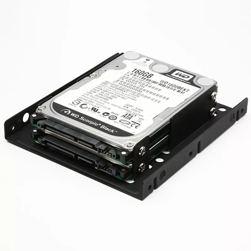 Axagon RHD-225 metalinis laikiklis 2x 2,5 colio HDD/SSD į 3,5 colio lizdą, su ventiliatoriaus tvirtinimu