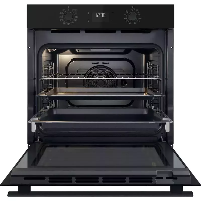 Įmontuojama elektrinė orkaitė WHIRLPOOL OMR58HU1B — 71 L, A+, hidrolitinis valymas, konvekcija, grilis, ištraukiami bėgeliai