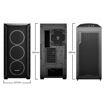 PC korpusas be quiet! Shadow Base 800 FX Midi Tower juodas