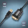 Axagon ADS-1PQN USB-A 2.0 – RS-232 DB9-M adapterinis laidas su FTDI lustu, 1,5 m
