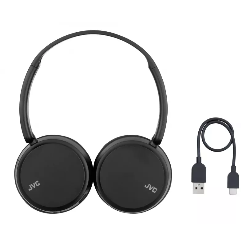 JVC Deep Bass Bluetooth ausinės ant ausų, juodos, belaidės, skambučiams/muzikai, 20-20000 Hz, 157 g