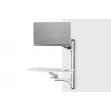 DIGITUS darbo stotelė monitoriui, klaviatūrai ir pelei ant sienos, 32 col., 8 kg, VESA 75x75/100x100, balta/juoda