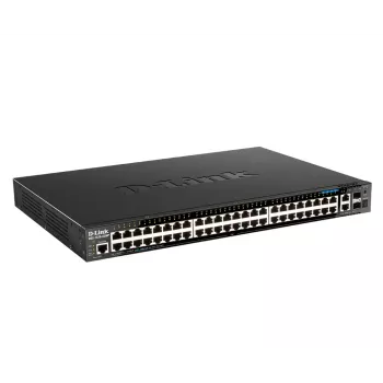 D-Link DGS-1520-52MP valdomas L3 gigabitinis Ethernet (10/100/1000) jungiklis su PoE 1U juodas