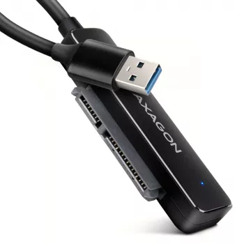 Axagon ADSA-FP2A sąsajos adapteris USB 3.2 Gen 1 SATA vyriškas juodas