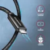 Axagon BUCM2-CM25AB USB-C kabelis duomenims ir įkrovimui, 2,5 m, PD 240W, 5A, juodas pintas