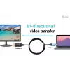 i-tec USB-C DisplayPort dvipusis kabelio adapteris 8K/30Hz 150cm
