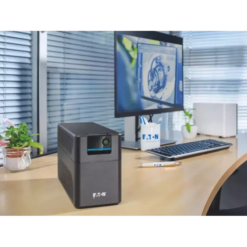 UPS Eaton 5E Gen2 1600 USB linijinis interaktyvus 1,6 kVA / 900 W, 4x F tipo lizdai, USB, bokštas, juodas