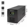 Nepertraukiamo maitinimo šaltinis QOLTEC 53770, linijinis interaktyvus UPS 1,5 kVA (900 W), 2 C13 lizdai, AVR, LCD, USB-B