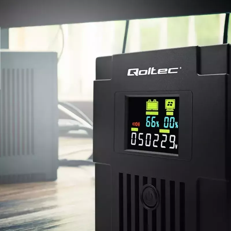Nepertraukiamo maitinimo šaltinis Qoltec 53771 2 kVA 1200 W 2 AC lizdai