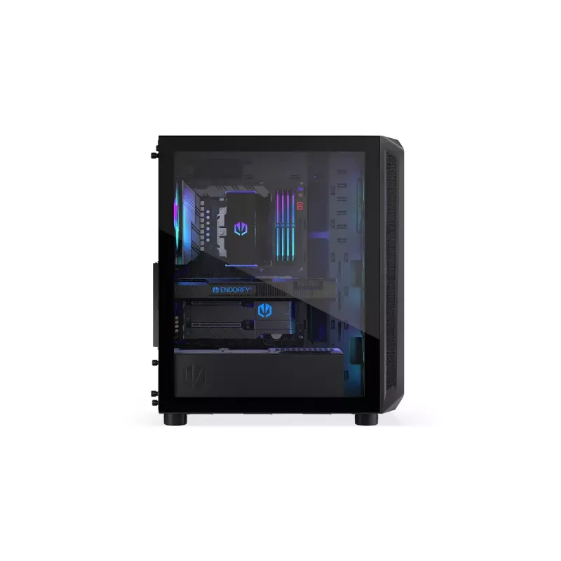 Korpusas ENDORFY Arx 500 ARGB ATX Juodas — grūdintas stiklas, ARGB, ATX, maks. GPU 350 mm, aušintuvo aukštis 179 mm, 7 išplėtimo lizdai