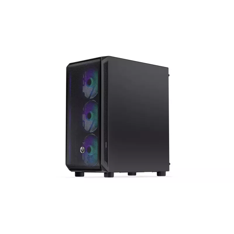 Korpusas ENDORFY Arx 500 ARGB ATX Juodas — grūdintas stiklas, ARGB, ATX, maks. GPU 350 mm, aušintuvo aukštis 179 mm, 7 išplėtimo lizdai