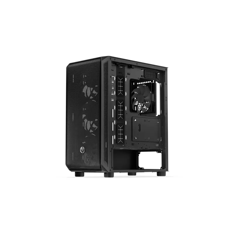 Korpusas ENDORFY Arx 500 ARGB ATX Juodas — grūdintas stiklas, ARGB, ATX, maks. GPU 350 mm, aušintuvo aukštis 179 mm, 7 išplėtimo lizdai