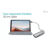 i-tec USB-C Metal Nano 2x Display Dock stotelė su Power Delivery 100 W