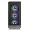 Thermaltake Ceres 500 TG ARGB Midi Tower kompiuterio korpusas, E-ATX, grūdintas stiklas, 3x 140 mm priekiniai ARGB ventiliatoriai, USB-C, juodas