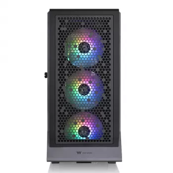 PC korpusas THERMALTAKE Ceres 500 TG ARGB Midi Tower Juodas — Grūdintas stiklas, EATX, 3x140mm priekyje, USB-C