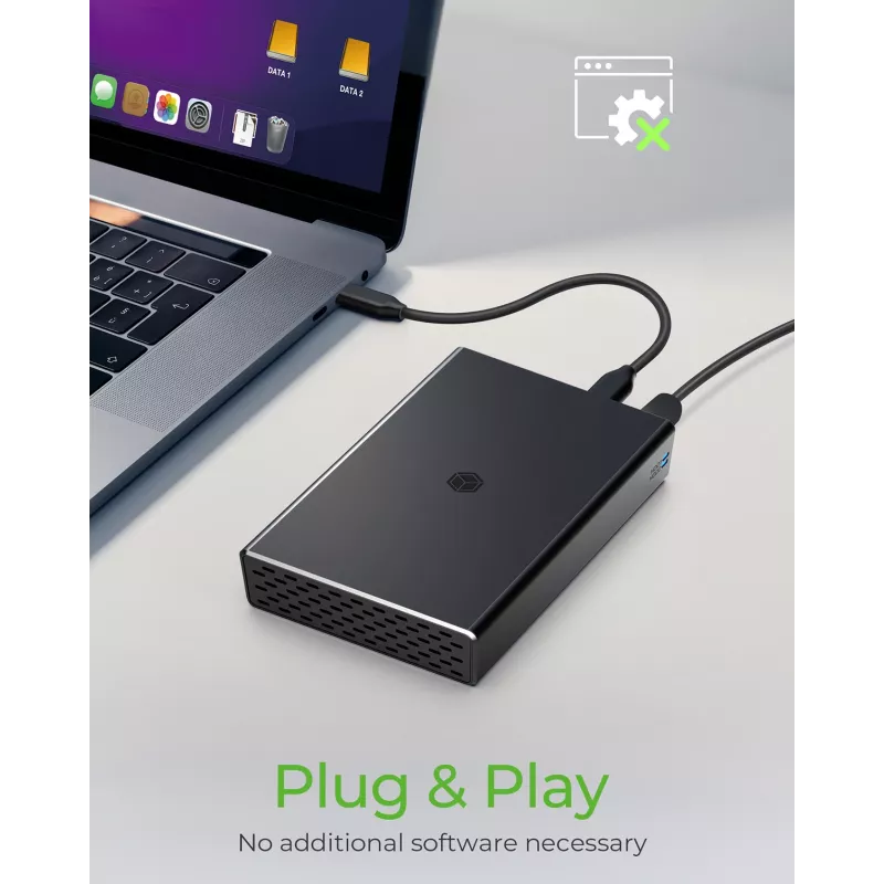 ICY BOX RAID dėklas 2x HDD/SSD USB 3.2 Gen 2 Type-C® / Type-A