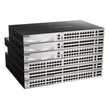 D-Link DGS-3130-30PS/E tinklo jungiklis valdomas L3 Gigabit Ethernet (10/100/1000) Power over Ethernet (PoE) pilka