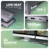Axagon HMC-12GM2 USB 10Gbps centrinis mazgas, 3x USB-A, USB-C, HDMI, DP, RJ-45, M.2, SD/mSD, garsas, PD