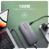 Axagon HMC-12GM2 USB 10Gbps centrinis mazgas, 3x USB-A, USB-C, HDMI, DP, RJ-45, M.2, SD/mSD, garsas, PD