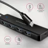 USB-C kelionių centras Axagon HUE-C1C, 4x USB 5Gbps, USB-C maitinimo įvadas, 19 cm kabelis