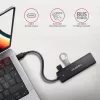 USB-C kelionių centras Axagon HUE-C1C, 4x USB 5Gbps, USB-C maitinimo įvadas, 19 cm kabelis