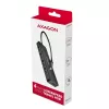 USB-C kelionių centras Axagon HUE-C1C, 4x USB 5Gbps, USB-C maitinimo įvadas, 19 cm kabelis