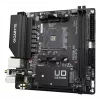 GIGABYTE A520I AC pagrindinė plokštė – palaiko AMD Ryzen 5000 serijos AM4 procesorius, 6 fazių skaitmeninis VRM, iki 5300MHz DDR4 (OC), 1xPCIe 3.0 M.2, Wi-Fi, GbE LAN, USB 3.2 Gen1